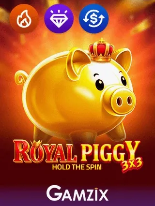 Gokkast 3x3 Royal Piggy Hold the Spin van Gamzix bij Koning